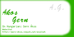 akos gern business card