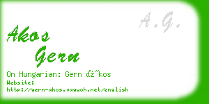akos gern business card